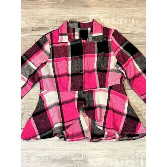 SHEIN pink flannel blouse/top size S - Picture 10 of 10
